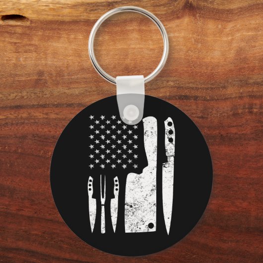 Koch Knife Patriotic Osterfahne Schlüsselanhänger (Vorderseite)