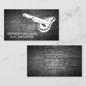 Koch Knife Steak Icon | Hintergrund aus geschliffe Visitenkarte (Vorne/Hinten)