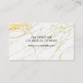 Koch Knife und Whisk | Goldmarmor Visitenkarte (Rückseite)