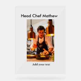 Koch Koch hinzufügen Namen Männer Küche Bäckerei Acrylschild