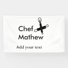 Koch Koch hinzufügen Namen Männer Küche Bäckerei Banner