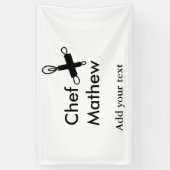 Koch Koch hinzufügen Namen Männer Küche Bäckerei Banner (Vertikal)