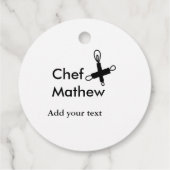 Koch Koch hinzufügen Namen Männer Küche Bäckerei Geschenkanhänger (Rückseite)