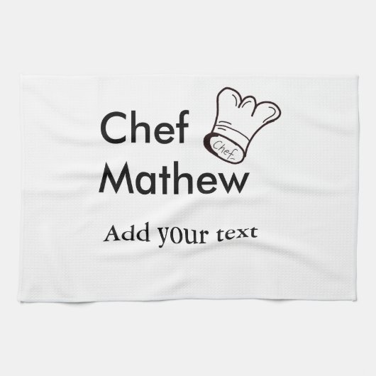 Koch Koch hinzufügen Namen Männer Küche Bäckerei Geschirrtuch (Horizontal)