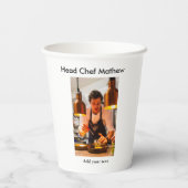 Koch Koch hinzufügen Namen Männer Küche Bäckerei Pappbecher (Rückseite)