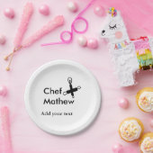 Koch Koch hinzufügen Namen Männer Küche Bäckerei Pappteller (Party)