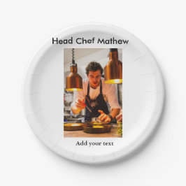 Koch Koch hinzufügen Namen Männer Küche Bäckerei Pappteller