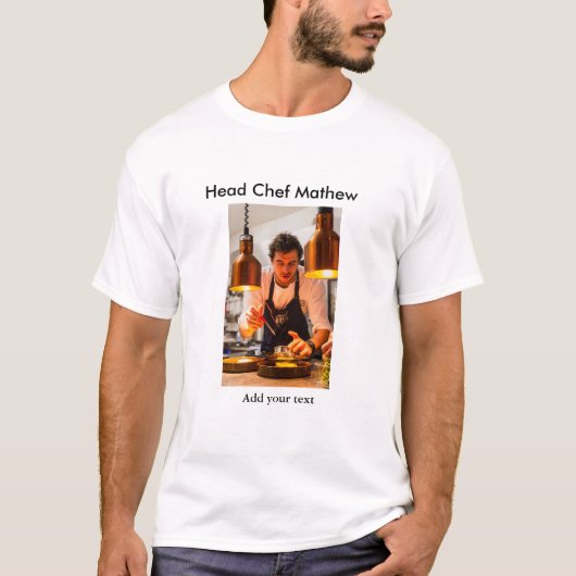 Koch Koch hinzufügen Namen Männer Küche Bäckerei T-Shirt (Vorderseite)