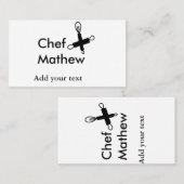 Koch Koch hinzufügen Namen Männer Küche Bäckerei Visitenkarte (Vorne/Hinten)
