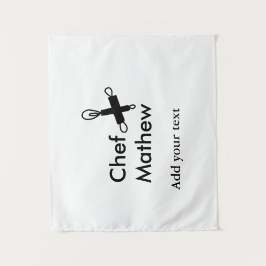 Koch Koch hinzufügen Namen Männer Küche Bäckerei Wandteppich (Vorderseite)