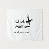 Koch Koch hinzufügen Namen Männer Küche Bäckerei Wandteppich (Vorderseite (Horizontal))