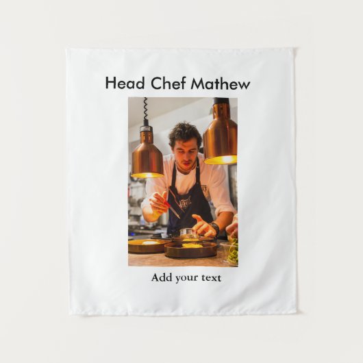 Koch Koch hinzufügen Namen Männer Küche Bäckerei Wandteppich (Vorderseite)