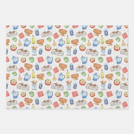 Koch Koch Küche Kochen Lover Wrapping Papier Set (Vorderseite)