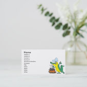 Koch-Kochgerät Alligator Cartoon Visitenkarte (Stehend Vorderseite)