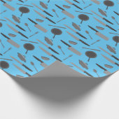 Koch Kochschule Abschluss Küchenmuster Geschenkpapier (Ecke)