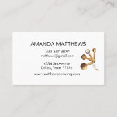 Koch Konditorei Catering Rolling Button Blätter Visitenkarte (Rückseite)