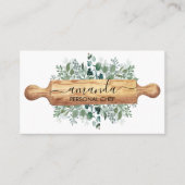 Koch Konditorei Catering Rolling Button Blätter Visitenkarte (Vorderseite)