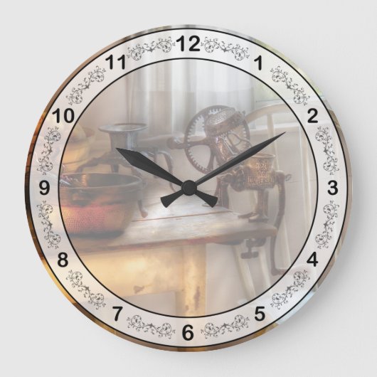 Koch - Küche - Küchenausstattung Große Wanduhr (Vorderseite)