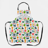 Koch Küchentools Individuelle Name Text farbig Schürze (Vorderseite)