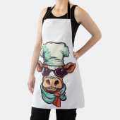 Koch Kuh mit Brille auf Niedlichen landwirtschaftl Schürze (InSitu)