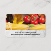 Koch | Kulinarische Künste | Tomaten Pasta Visitenkarte (Rückseite)