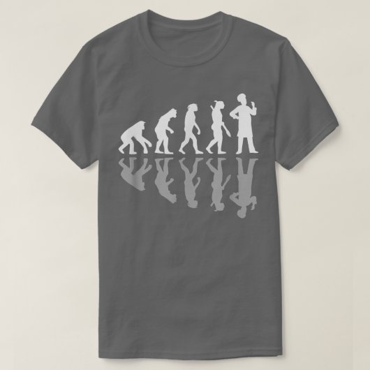 Koch Kulinarischer Koch Funny Evolution Kochen F T-Shirt (Design vorne)