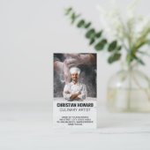 Koch lächeln | Kulinarisch | Bäckerei Visitenkarte (Stehend Vorderseite)