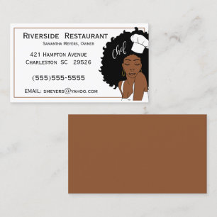 Koch Lady Africian American Woman Business Card Visitenkarte