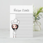 Koch Lady Recipe Cards (Stehend Vorderseite)