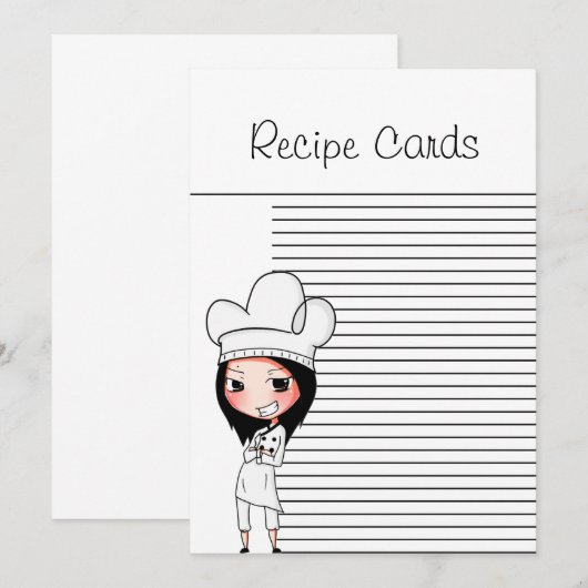 Koch Lady Recipe Cards (Vorne/Hinten)