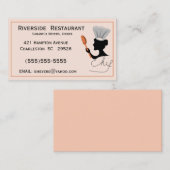 Koch Lady Silhouette Business Cards Visitenkarte (Vorne/Hinten)