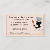 Koch Lady Silhouette Business Cards Visitenkarte (Vorderseite)