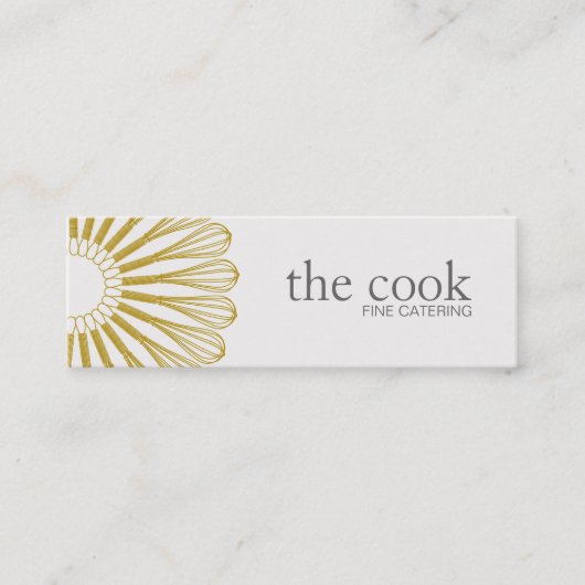 Koch-Logo-Catering Whiskater Mini Visitenkarte (Vorderseite)