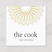 Koch-Logo-Catering Whiskater Quadratische Visitenkarte (Vorderseite)