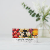 Koch-Logo | Gemüse und Gewürze Visitenkarte (Stehend Vorderseite)