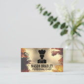 Koch-Logo | Goldfolie Visitenkarte (Stehend Vorderseite)