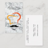 Koch-Logo | Marmor | Kulinarisch Visitenkarte (Vorne/Hinten)