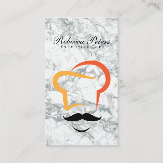 Koch-Logo | Marmor | Kulinarisch Visitenkarte (Vorderseite)