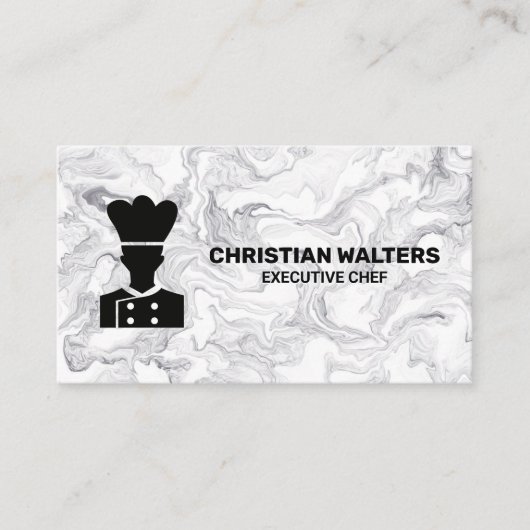 Koch-Logo | Marmorboden Visitenkarte (Vorderseite)