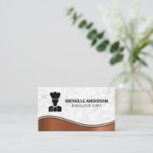 Koch-Logo | Marmormetall Visitenkarte (Stehend Vorderseite)