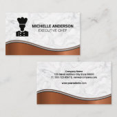 Koch-Logo | Marmormetall Visitenkarte (Vorne/Hinten)