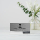 Koch-Logo | Metzgermesser Visitenkarte (Stehend Vorderseite)