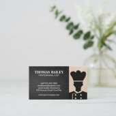 Koch-Logo | Restaurantbesitzer Business Card Visitenkarte (Stehend Vorderseite)