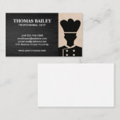 Koch-Logo | Restaurantbesitzer Business Card Visitenkarte (Vorne/Hinten)