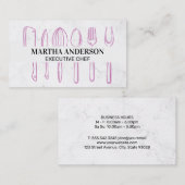 Koch | Marmor | Küchengeschirr Visitenkarte (Vorne/Hinten)