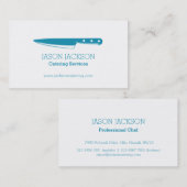 Koch-Messer aquamarine Grafikkarten Catering Visit Visitenkarte (Vorne/Hinten)