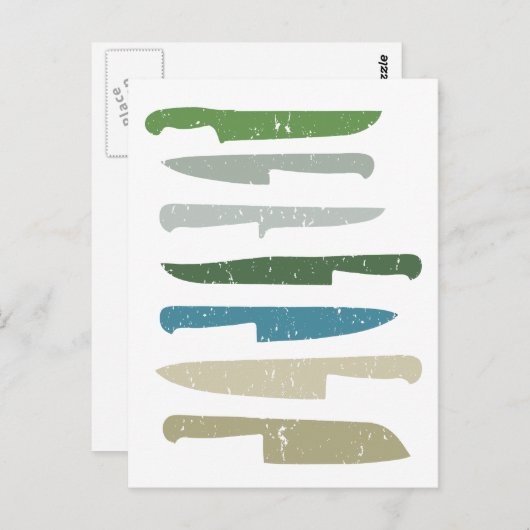 Koch Messer Postkarte (Vorne/Hinten)