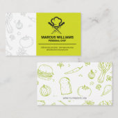 Koch-Messer und Hutlogos Visitenkarte (Vorne/Hinten)