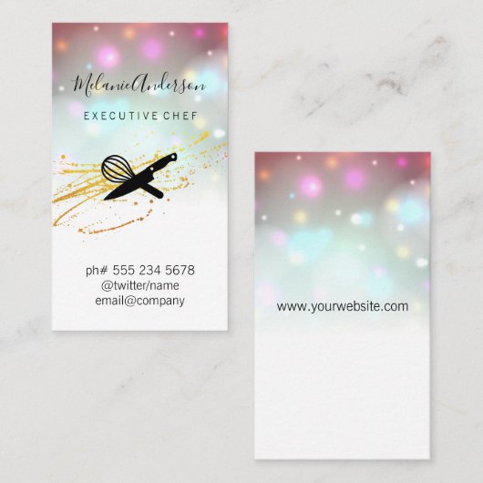 Koch-Messer Visitenkarte (Vorne/Hinten)