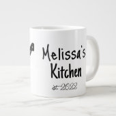 Koch Messfe und Hat Mit Monogramm Kaffee-Tasse Jumbo-Tasse (Vorderseite Rechts)